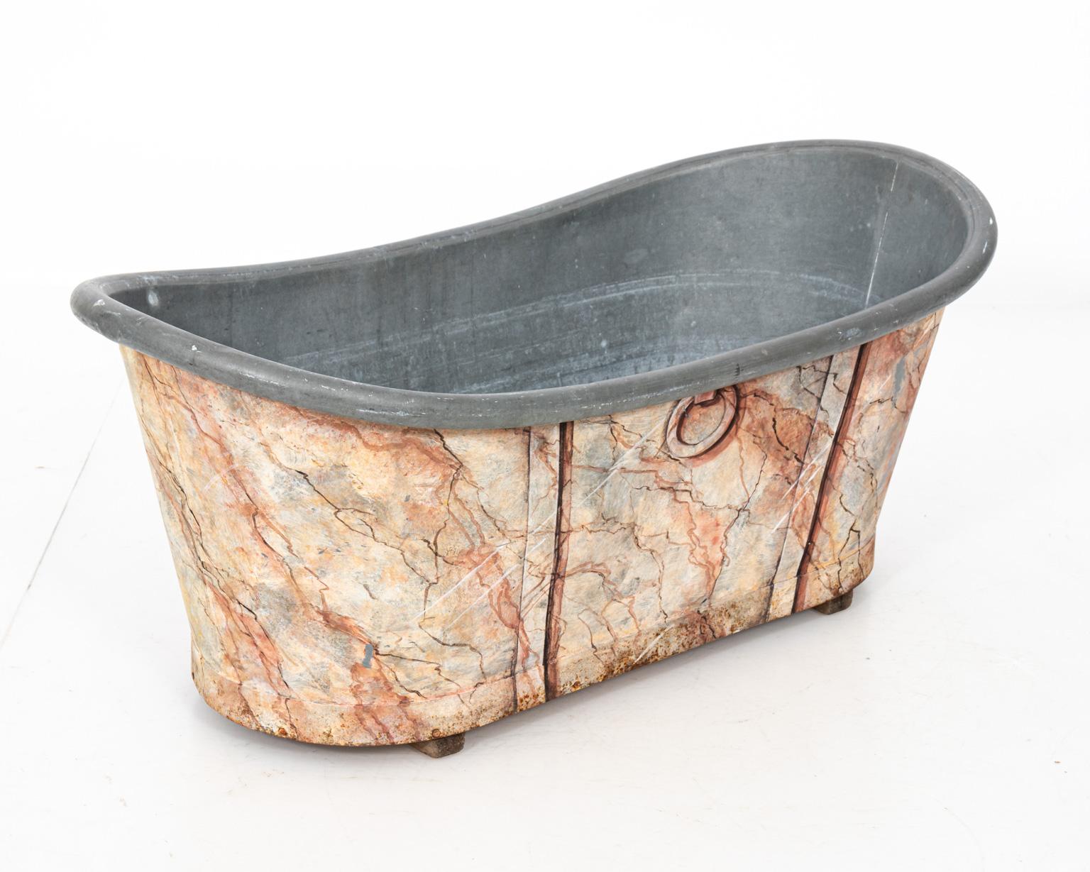 Painted Faux Marble Tub 1