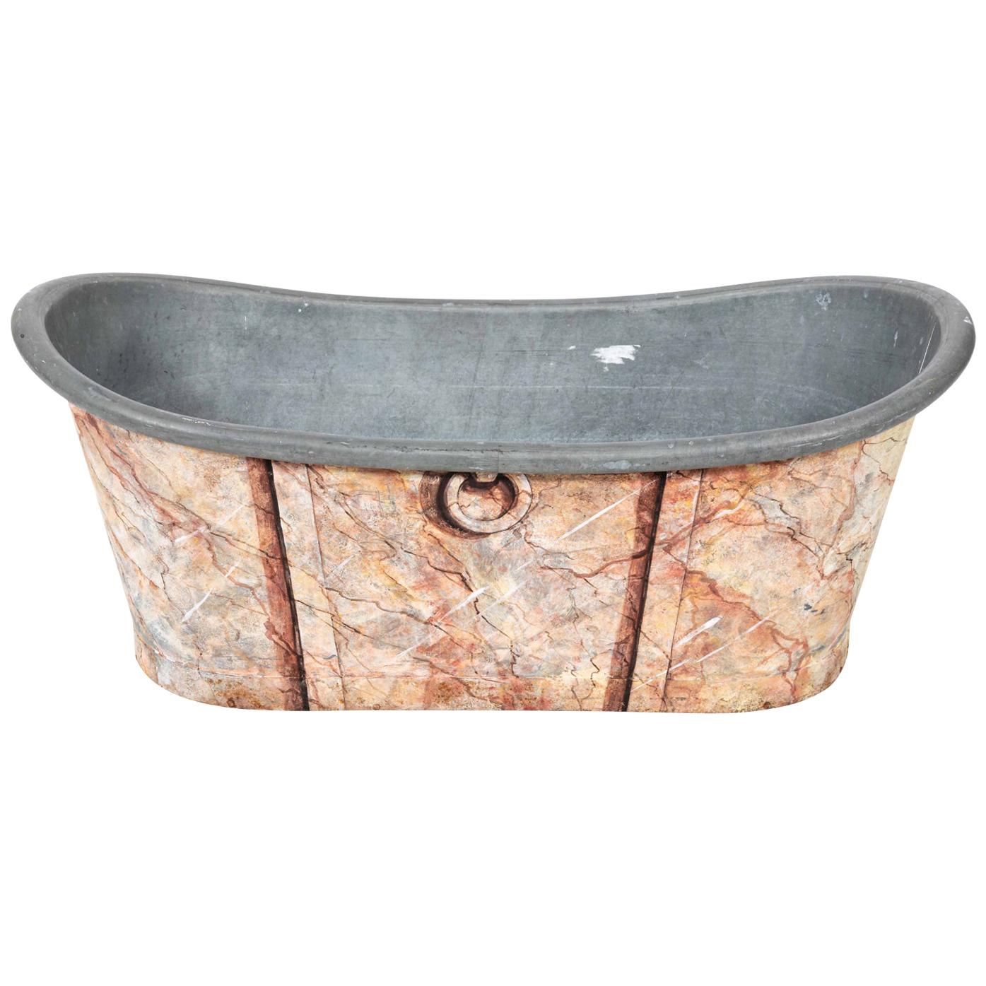 Painted Faux Marble Tub