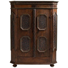 Antique Painted Faux Marble Wardrobe