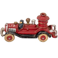 Antique Painted Fire Truck by Hubley