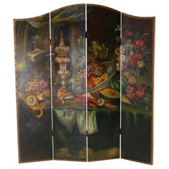 Vintage Painted folding screen