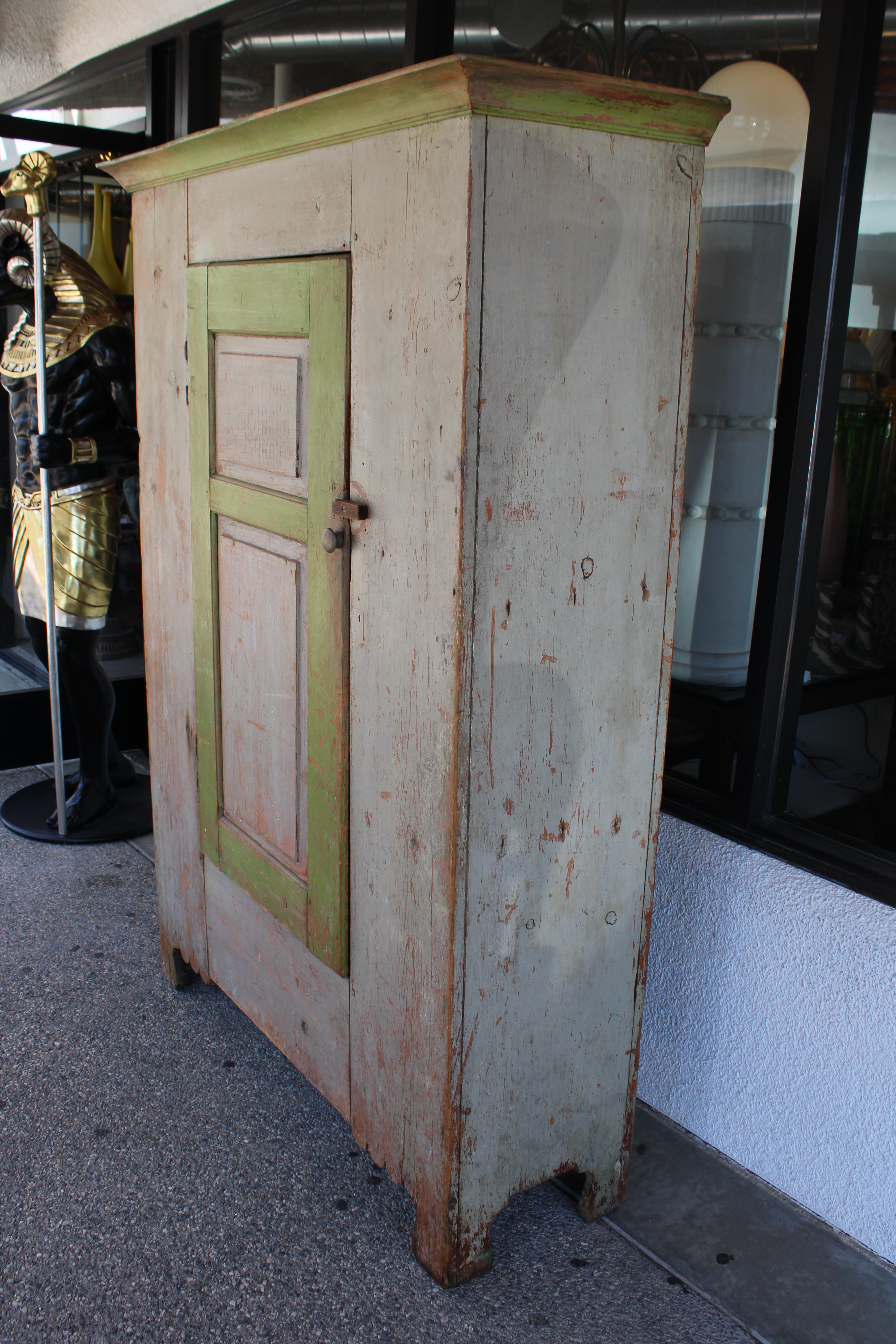 Mid-20th Century Painted Folk Art Americana Sideboard For Sale