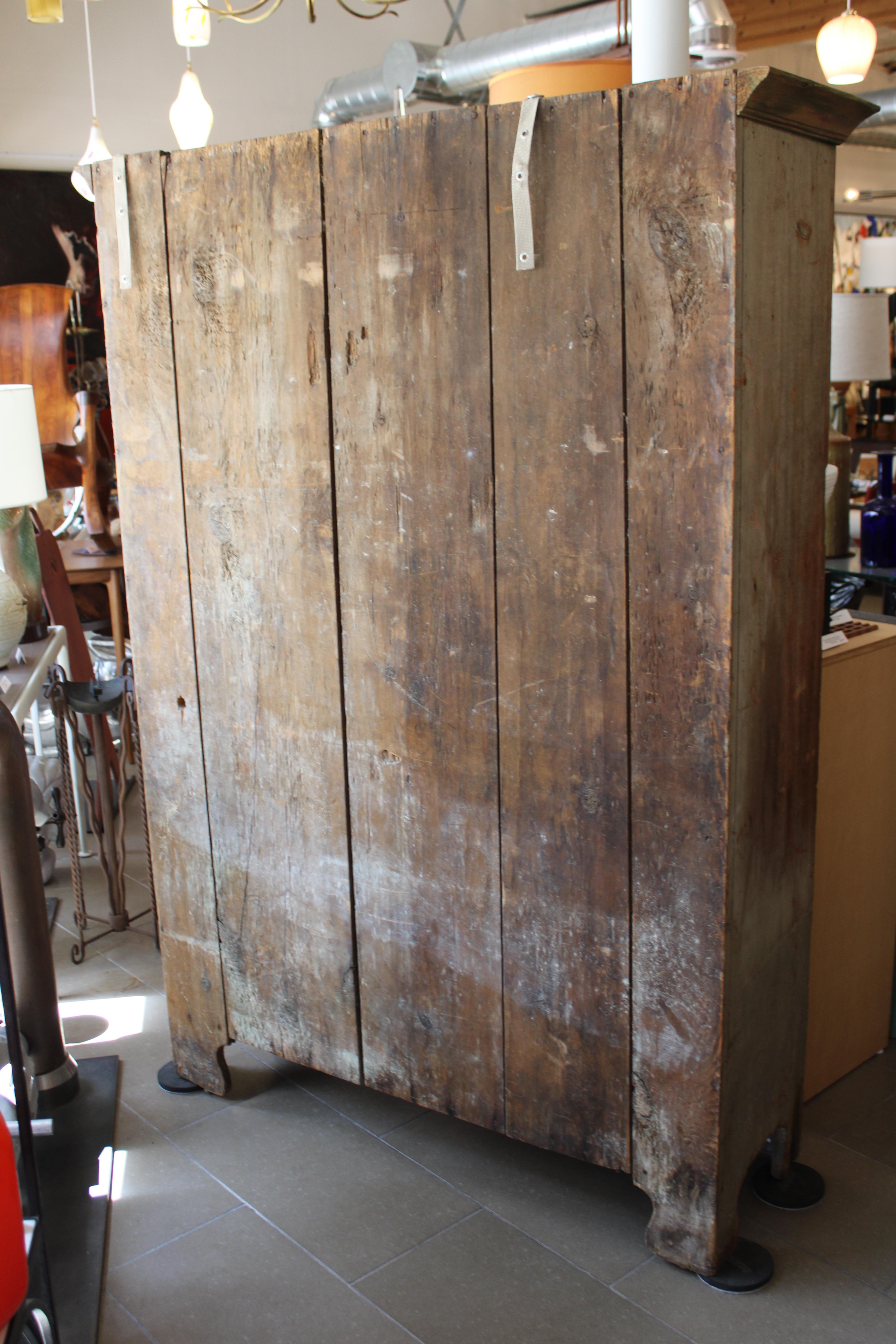 Painted Folk Art Americana Sideboard For Sale 2