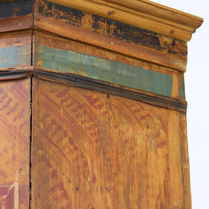 Cabinet de mariage peint d'art populaire 1764 en vente 8