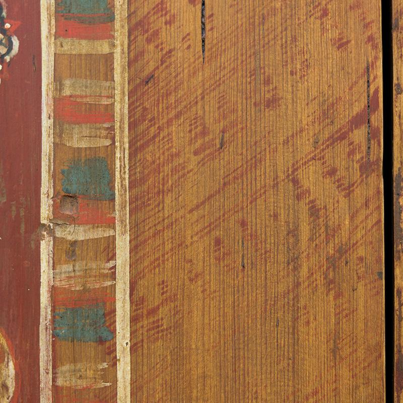 Cabinet de mariage peint d'art populaire 1764 État moyen - En vente à OOSTERHOUT, NL