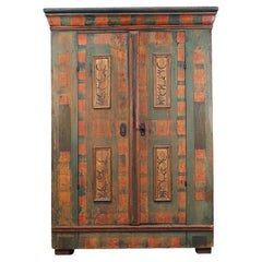 Painted Folk Art Bridal Cabinet 1790