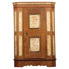 Painted Folk Art Bridal Cabinet 1806