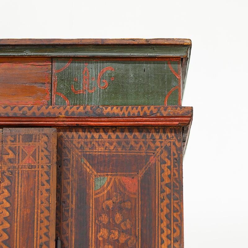 Gabinete Nupcial de Arte Popular Pintado 1816 Alemán en venta