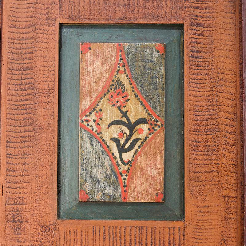 Tedesco Armadietto da sposa dipinto in stile folkloristico 1846