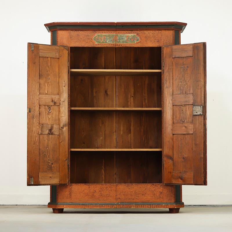 Armadietto da sposa dipinto in stile folkloristico 1846 In condizioni buone a OOSTERHOUT, NL