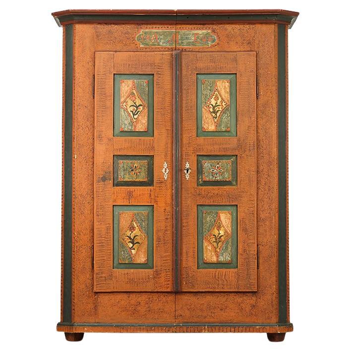 Painted Folk Art Bridal Cabinet 1846