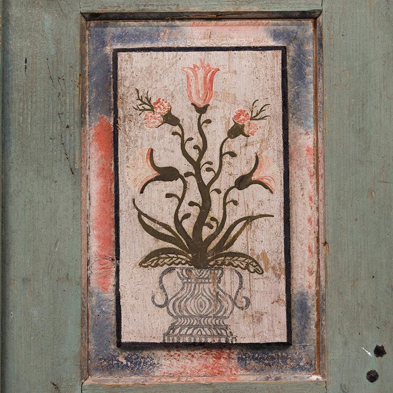 Gabinete Nupcial de Arte Popular Pintado 1849 Arte popular en venta