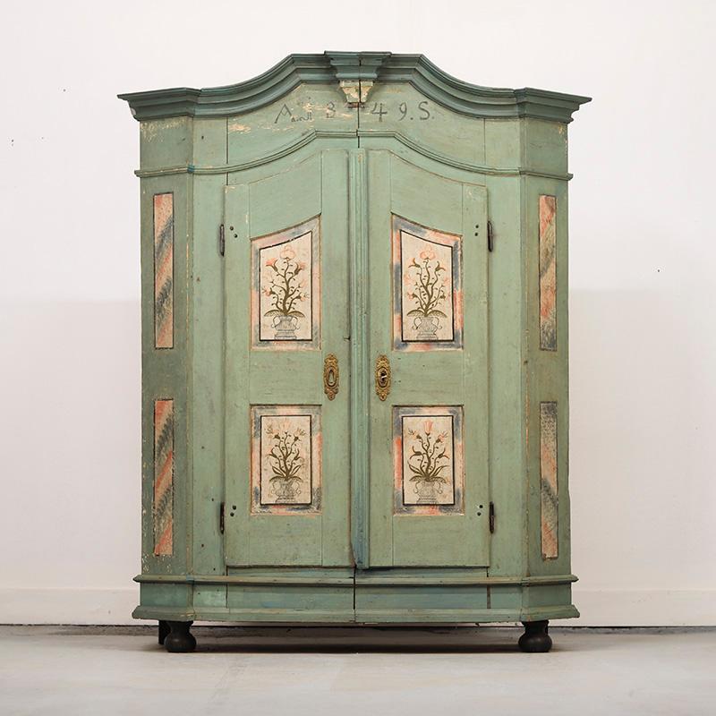 Gabinete Nupcial de Arte Popular Pintado 1849 Pintado a mano en venta