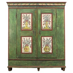 Painted Folk Art Bridal Cabinet 1868