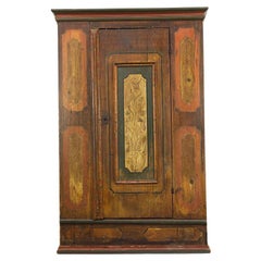 Painted Folk Art Bridal Cabinet