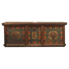 Painted Folk Art Bridal Chest 1790