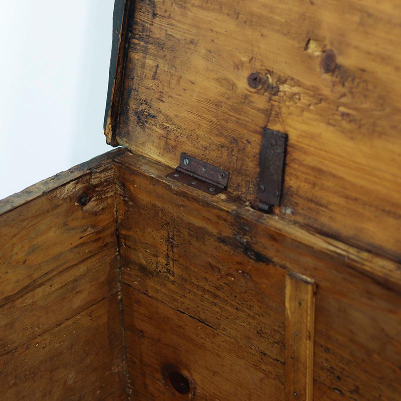 Antique Painted Folk Art Farmhouse Bridal Chest 1911 For Sale 2