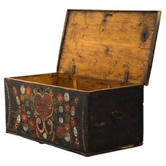 Painted Folk Art Bridal Chest 1911
