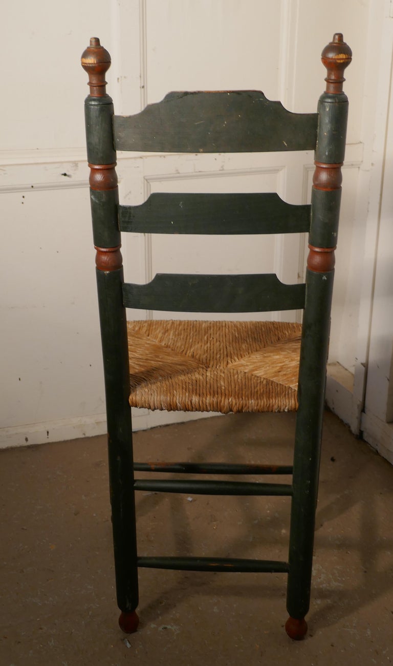 Painted Folk Art European LadderBack Chair at 1stDibs painted ladder