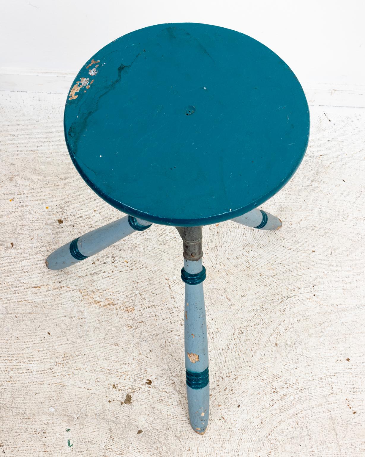 Painted Folk Art Table For Sale 1