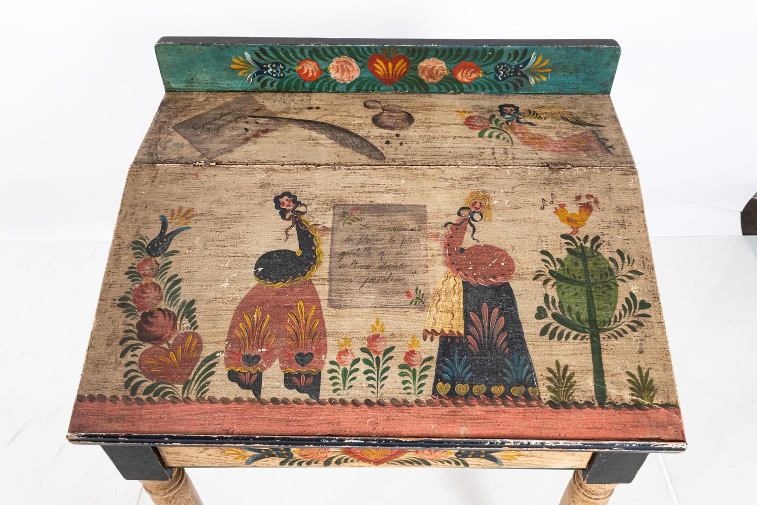 folk art side table