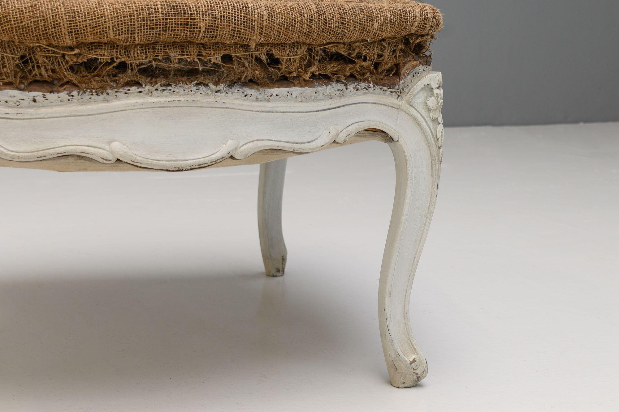 Painted Footstool In Good Condition For Sale In London, England
