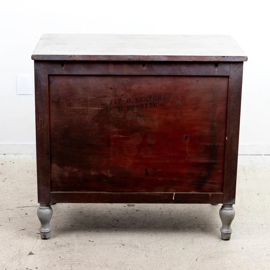 Painted Mahogany Four Drawer Server or Dresser in the classic style. Please note of wear consistent with age.