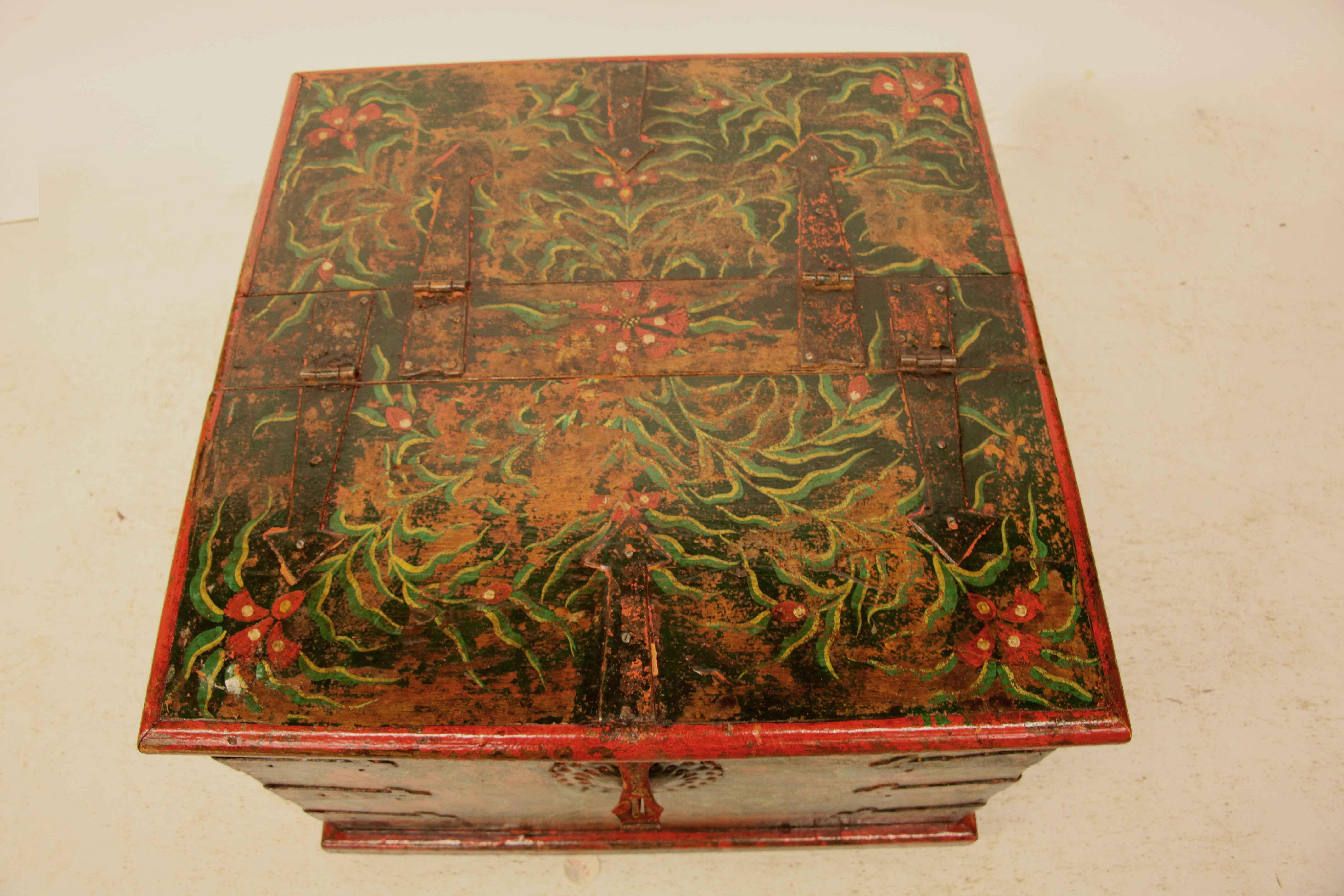 Painted Four Sided Box For Sale 1