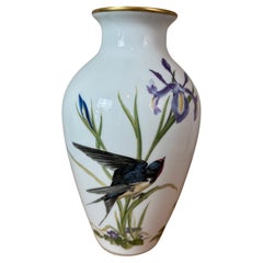 Bemalte Franklin-Porzellanvase von John Wilkinson, 1980er-Jahre