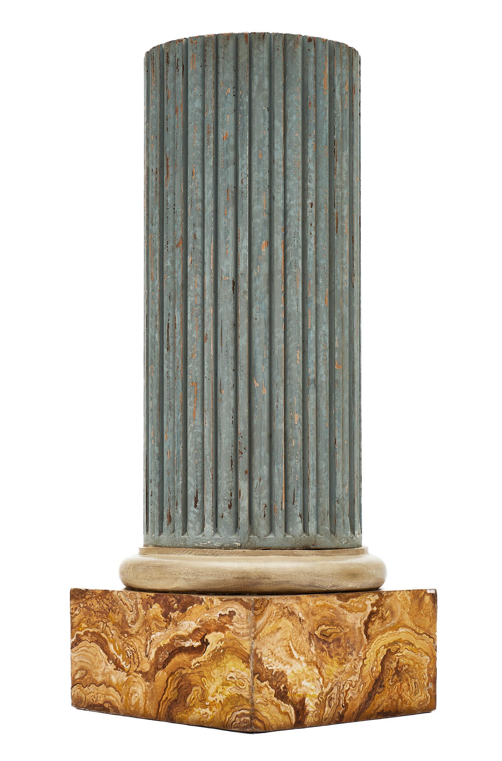 Painted French Antique Columns In Good Condition In Austin, TX