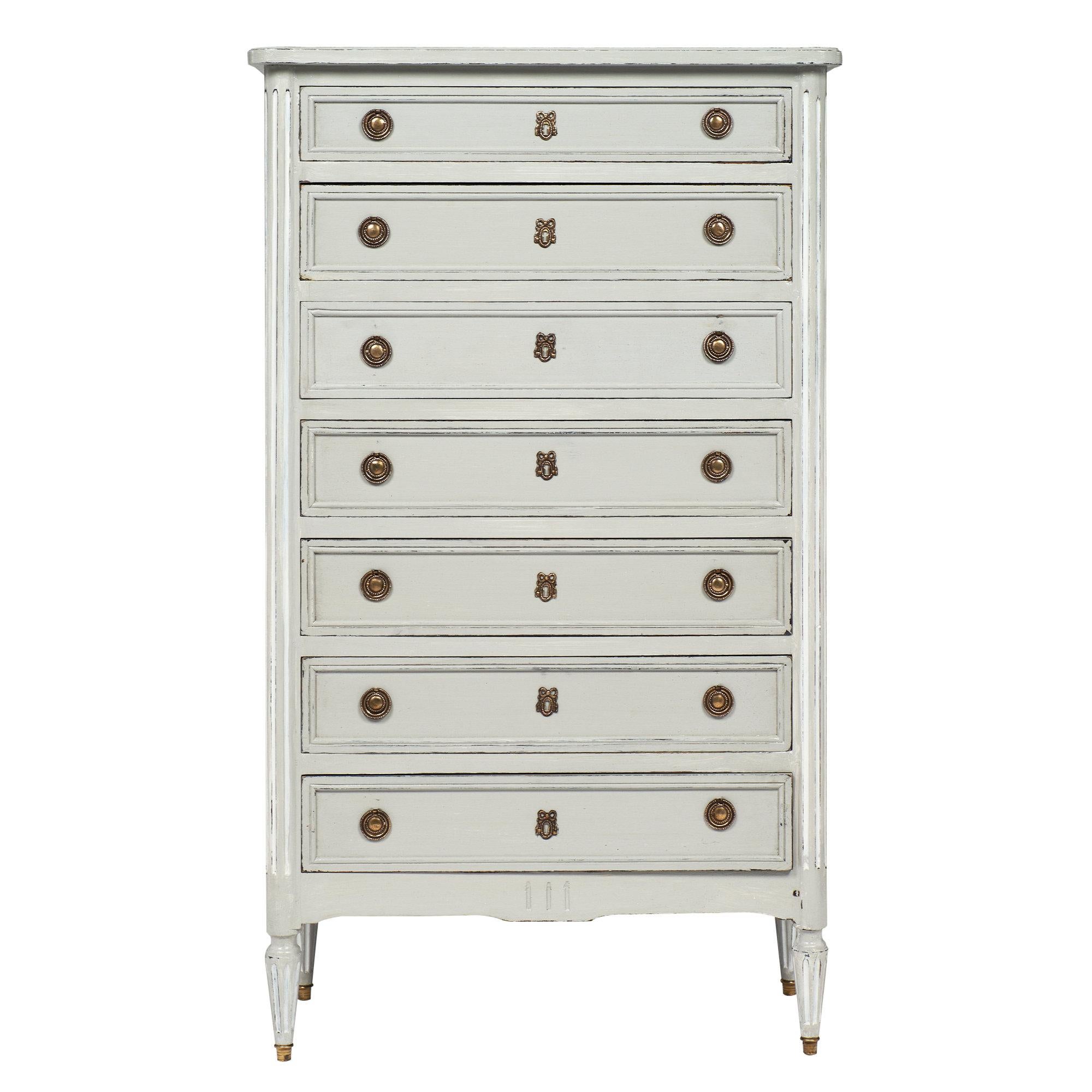 Painted French Antique Semainier