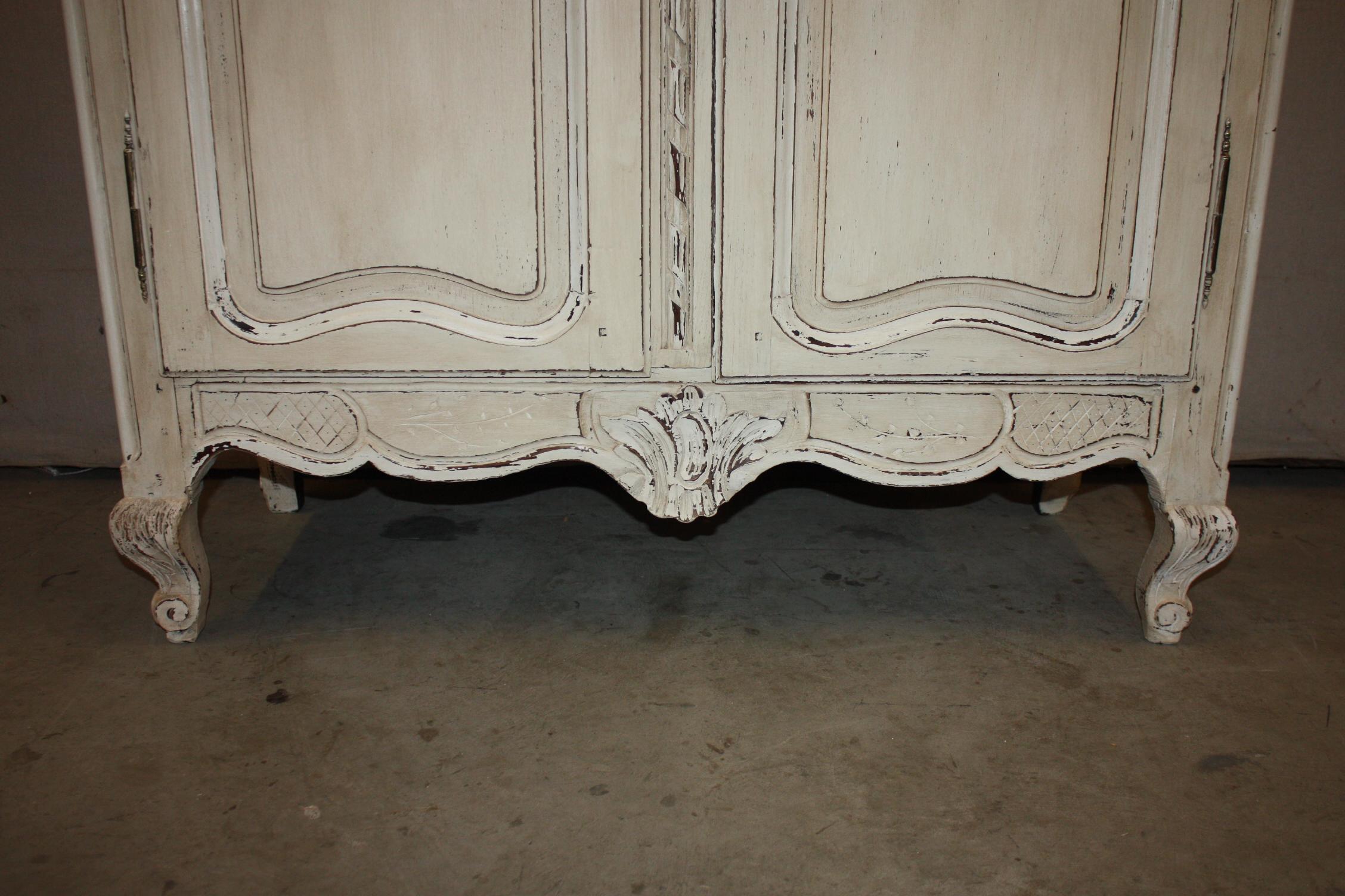 20th Century Painted French Armoire