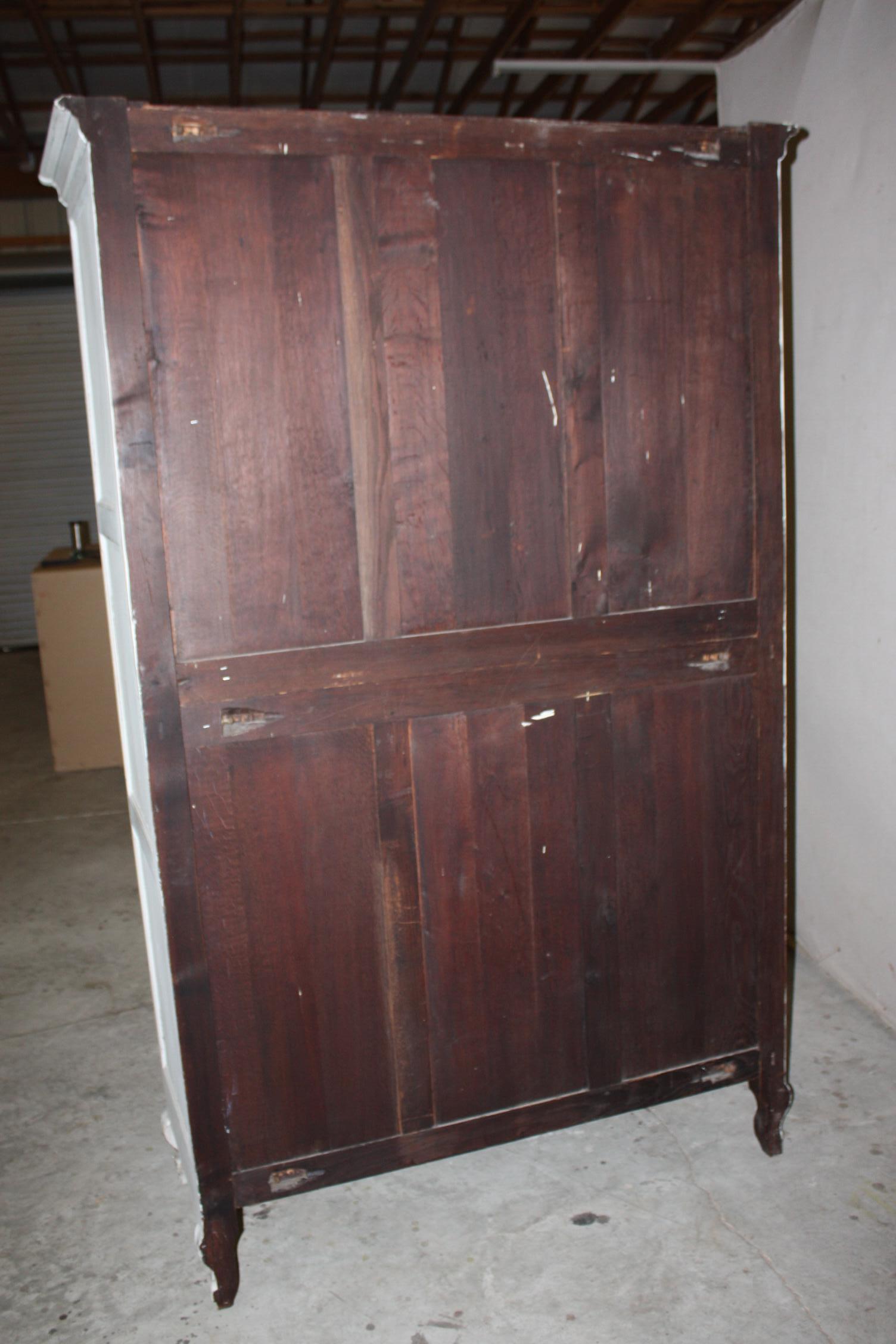 Painted French Armoire with Screen For Sale 5