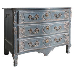 Blue French Commode Chest of Drawers, circa 1715