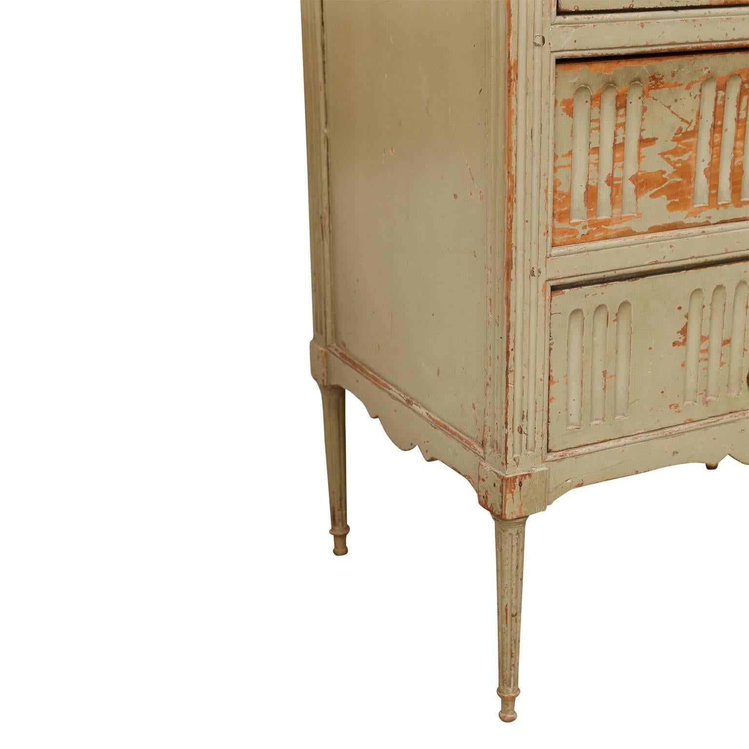 Hand-Painted Painted French Commode