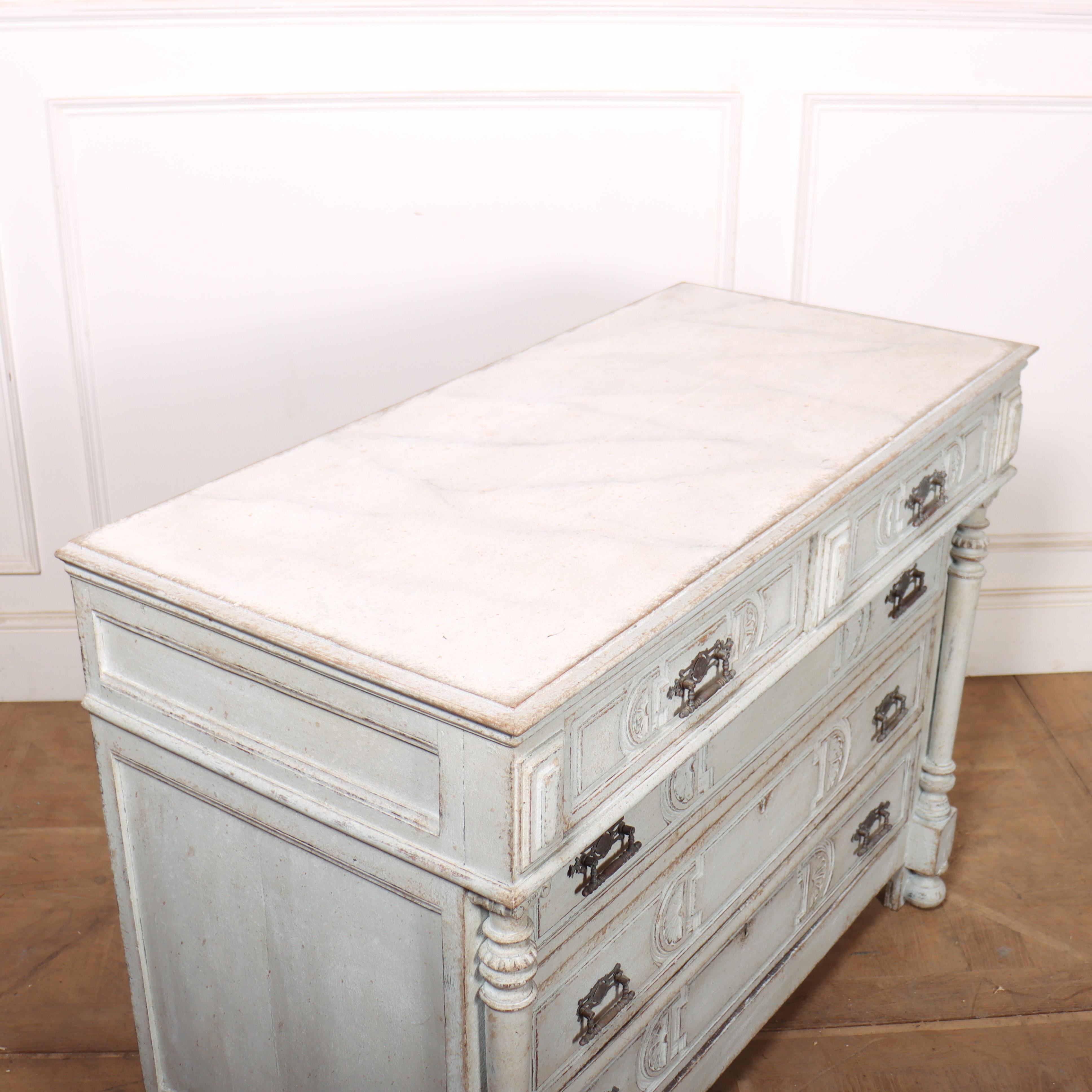 Painted French Commode For Sale 3