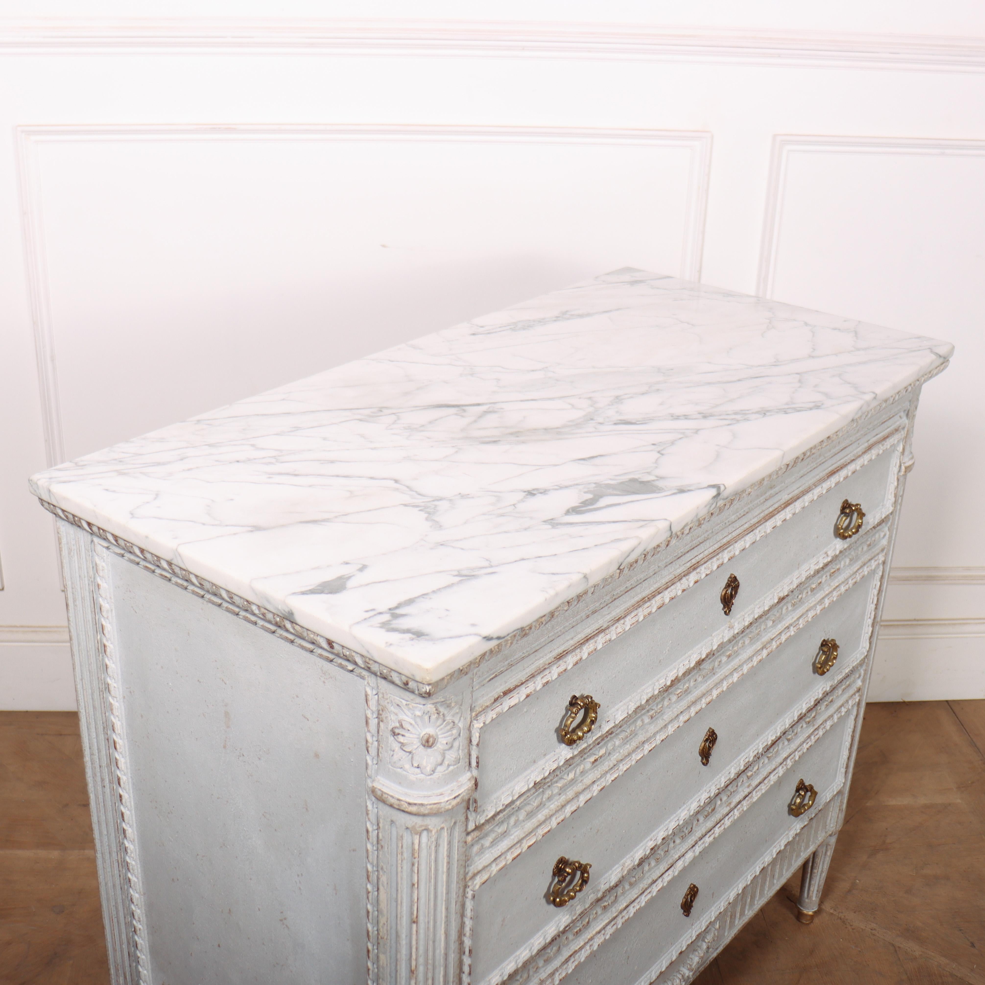 Painted French Commode For Sale 4
