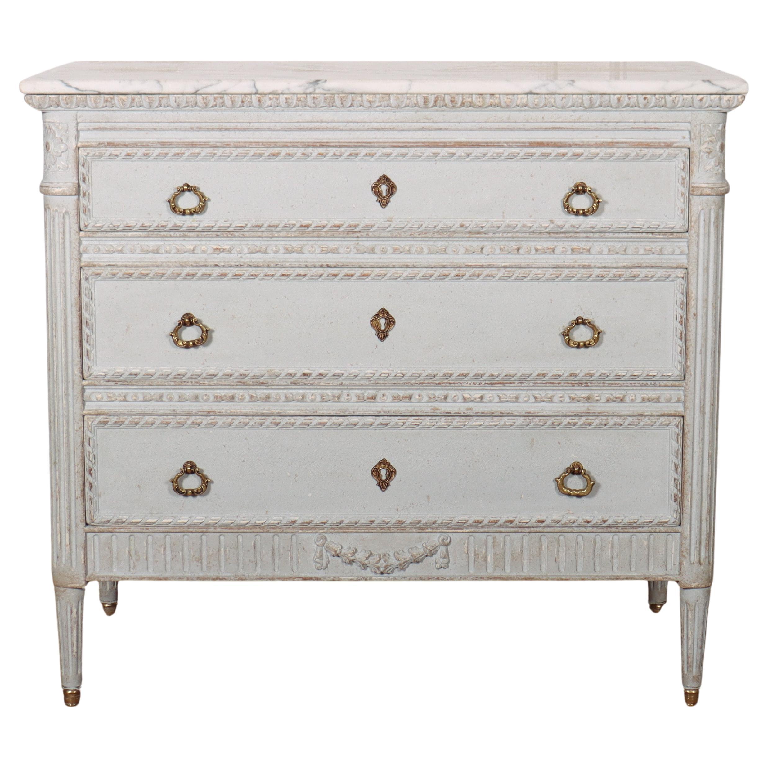 Painted French Commode For Sale