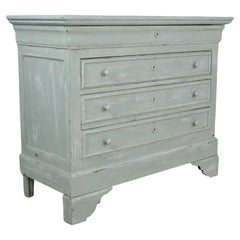 Painted French Commode with Faux Bamboo Moldings