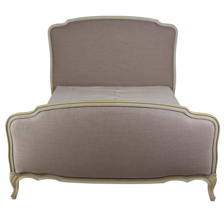 Painted French Double Bed For Sale at 1stDibs