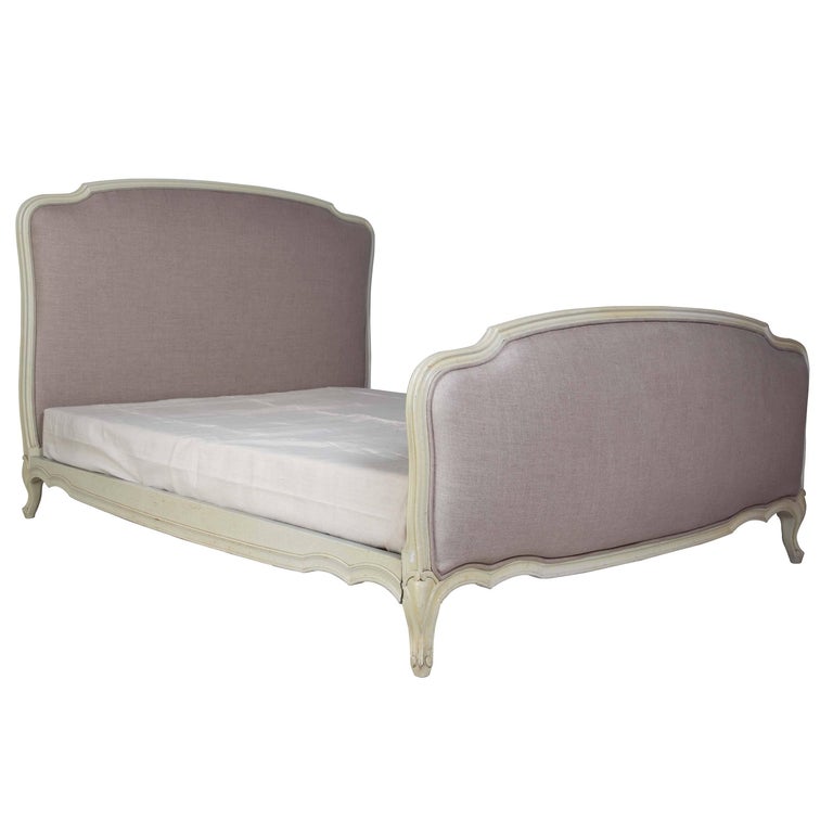 Painted French Double Bed For Sale at 1stDibs