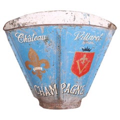 Used Painted French Grape Carrying Bin