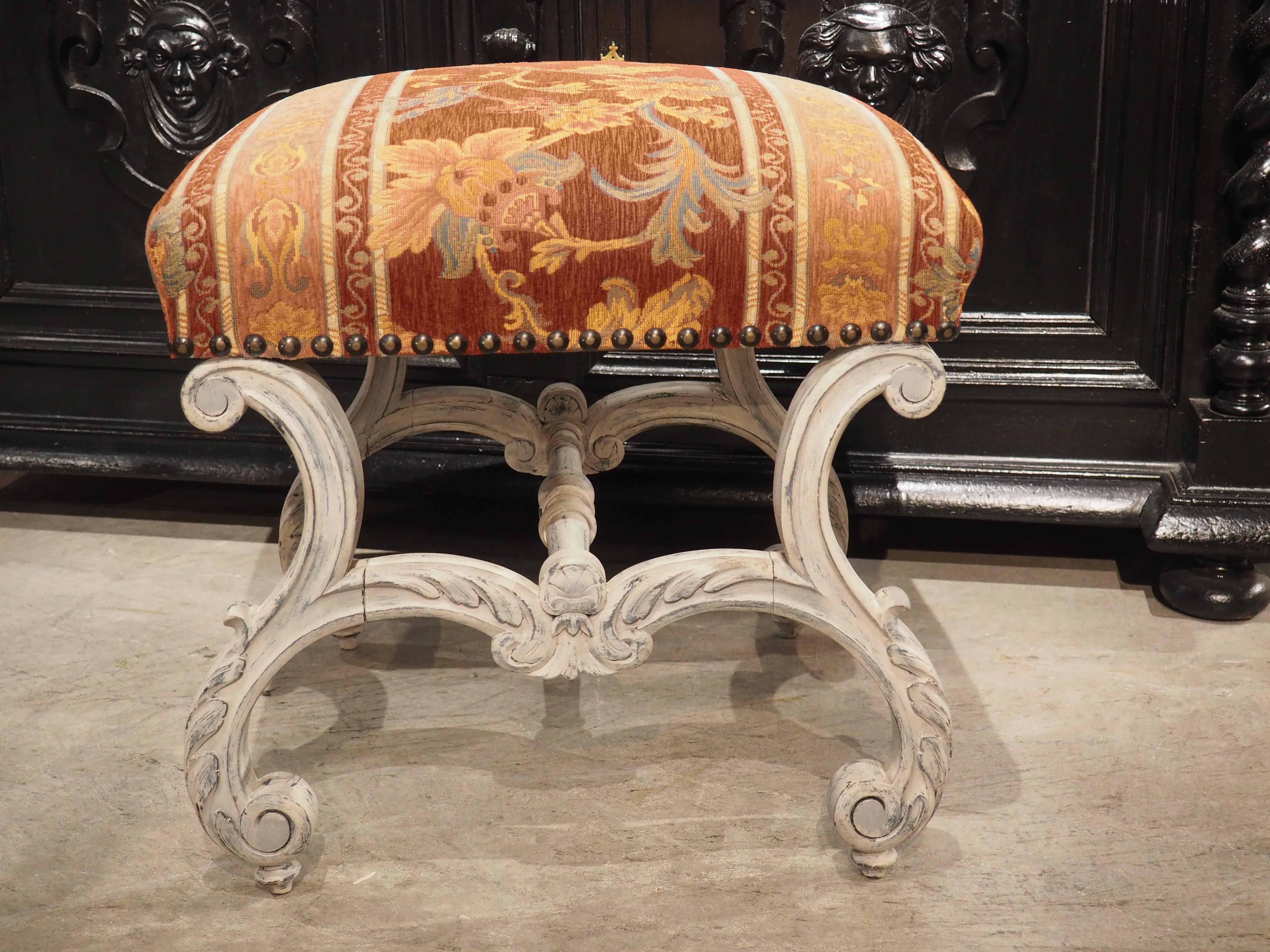 Painted French Louis XV Style Tabouret, Circa 1900 5