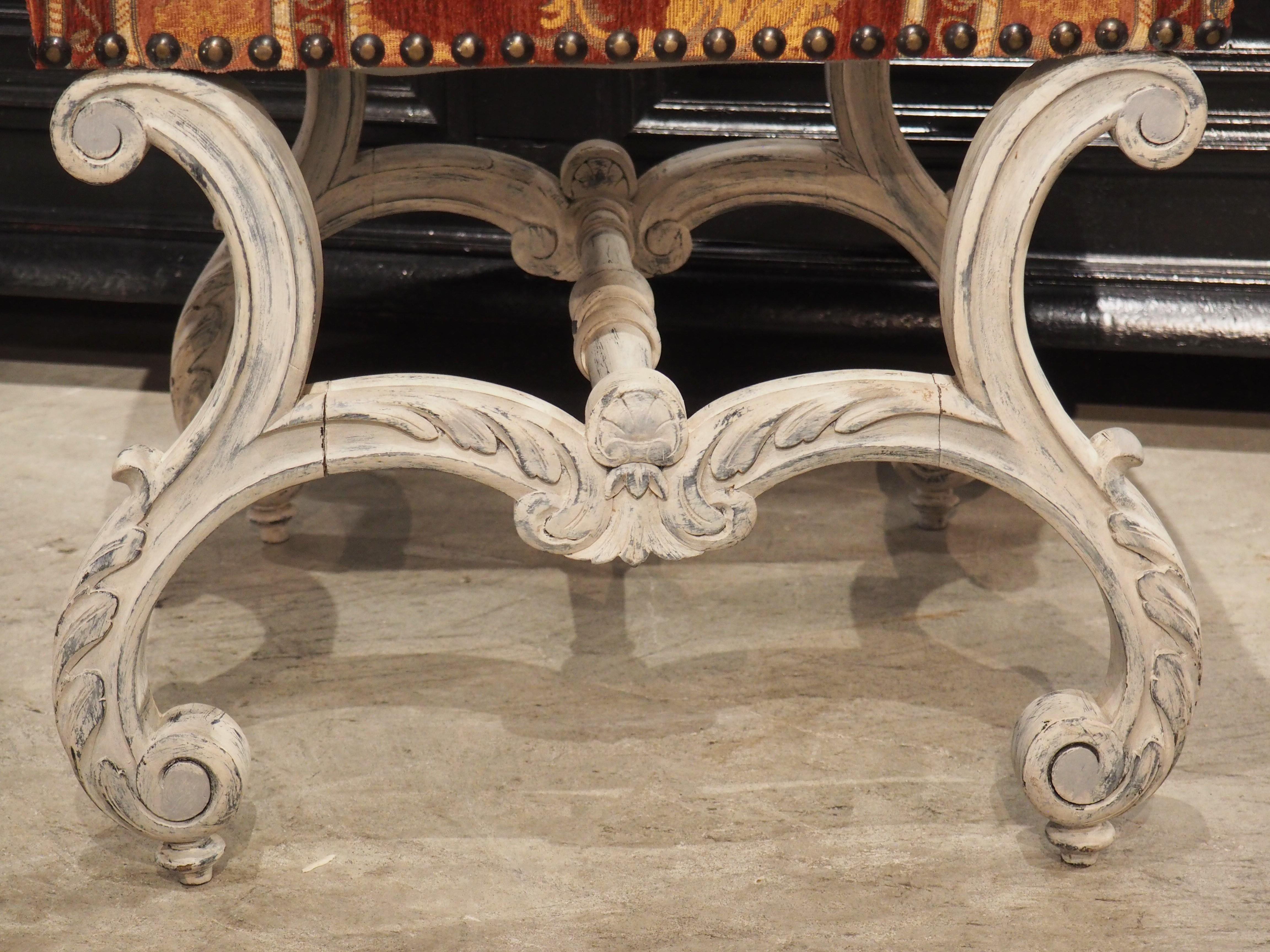 Painted French Louis XV Style Tabouret, Circa 1900 6