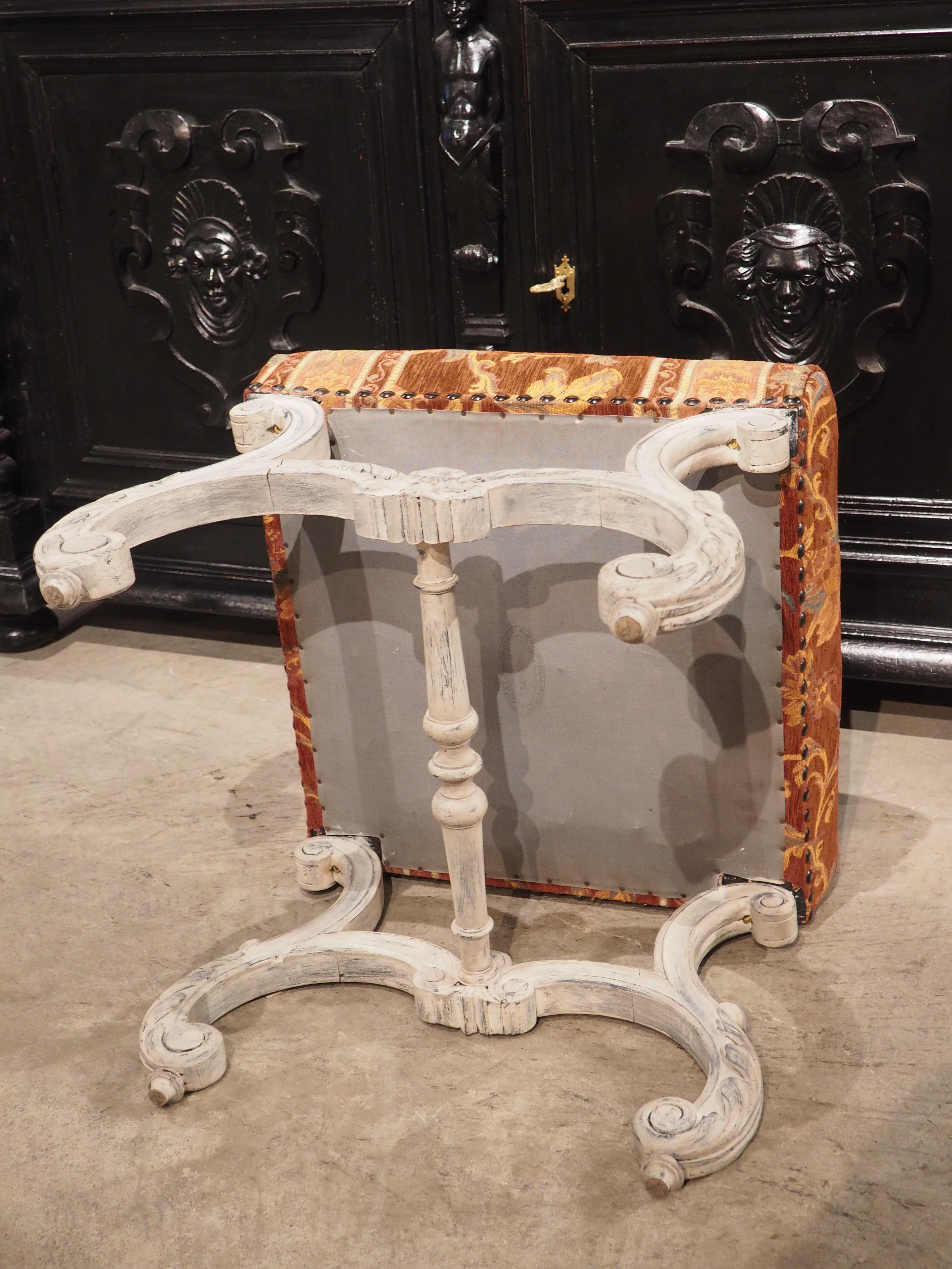 Painted French Louis XV Style Tabouret, Circa 1900 7