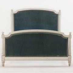 Painted French Louis XVI style full size bed circa 1920.