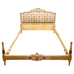Painted French Louis XVI Style Headboard and Footboard Manner of Maison Jansen