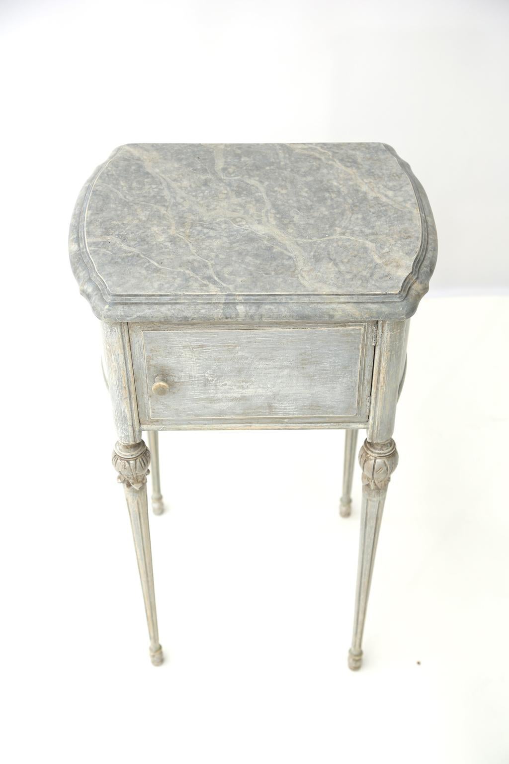 Painted French Pot Stand Side Table For Sale 1