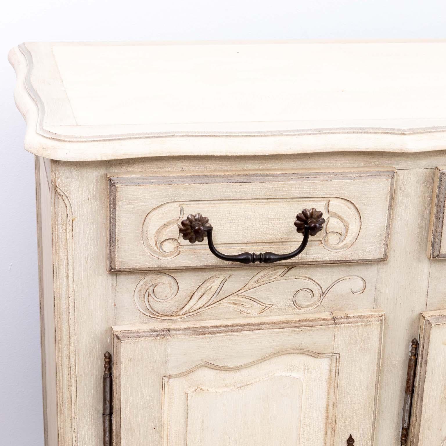 20th Century Painted French Provincial Sideboard For Sale