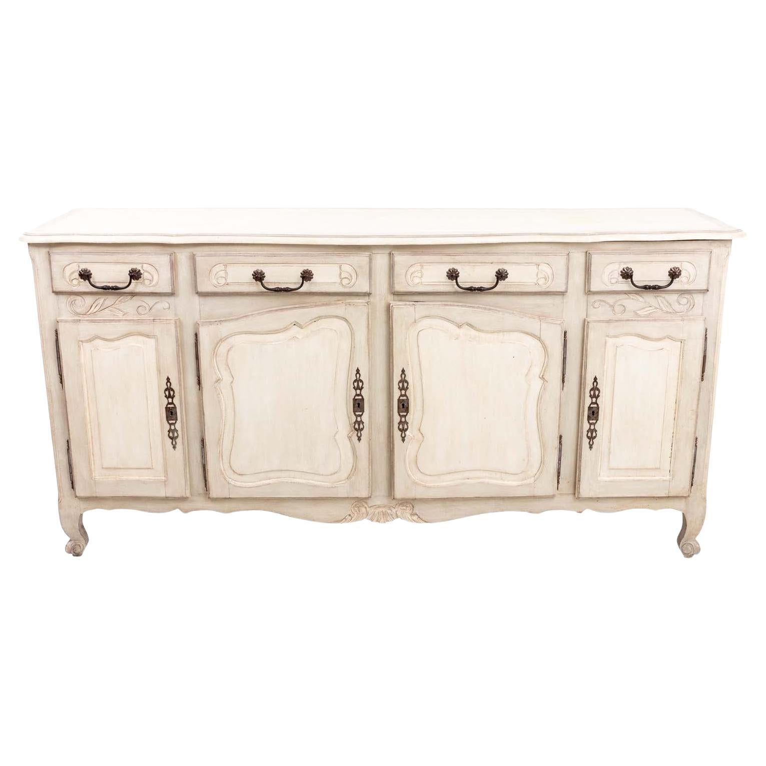 Painted French Provincial Sideboard For Sale